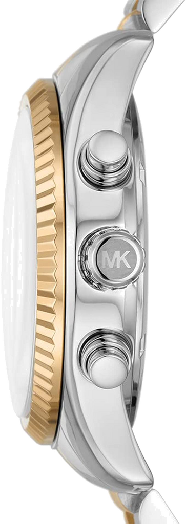 Michael Kors Lexington Chronograph Blue Dial Two Tone Steel Strap Watch For Women - MK7218