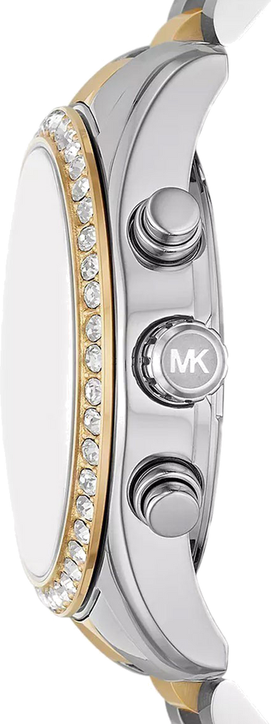 Michael Kors Lexington Chronograph Green Dial Two Tone Steel Strap Watch For Women - MK7303