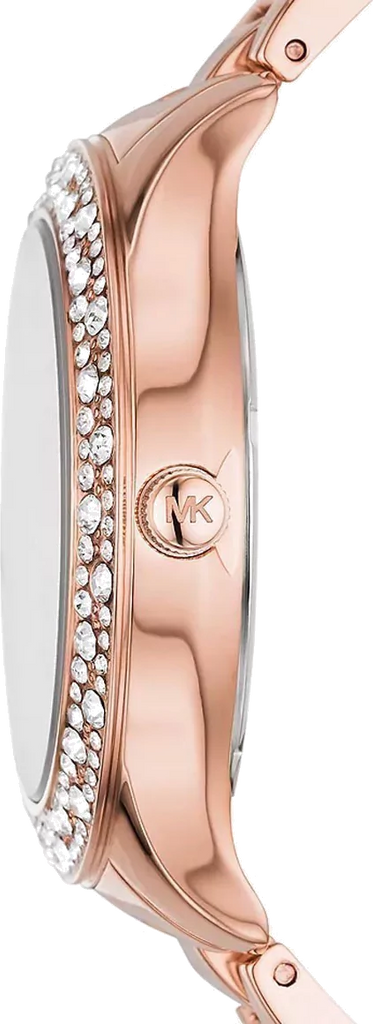 Michael Kors Liliane Three Hand Rose Gold Dial Rose Gold Steel Strap Watch For Women - MK4651
