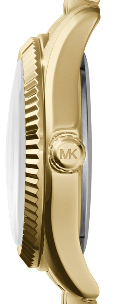 Michael Kors Lexington Quartz Blue Dial Gold Steel Strap Watch For Women - MK3271