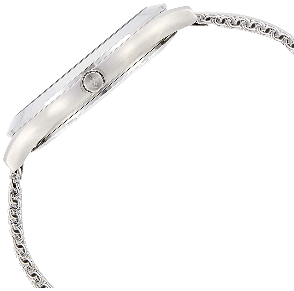 Michael Kors Slim Runway Analog Black Dial Silver Mesh Bracelet Watch For Men - MK8606