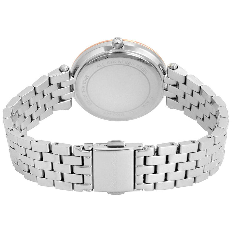 Michael Kors Darci Rose Gold Dial Silver Steel Strap Watch for Women - MK3446