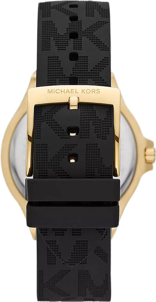 Michael Kors Mini Lennox Quartz Black Dial Black Silicone Strap Watch For Women - MK7281