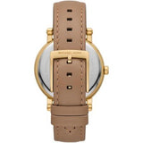 Michael Kors Corey Analog Gold Dial Brown Leather Strap Watch for Women - MK2986