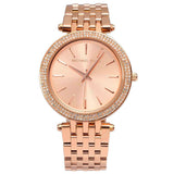 Michael Kors Darci Rose Gold Dial with Diamonds Rose Gold Stainless Steel Strap Watch for Women - MK3192