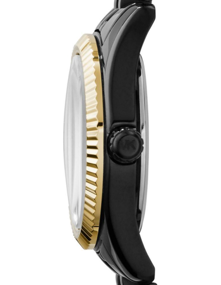 Michael Kors Lexington Quartz Black Dial Black Steel Strap Watch for Women - MK3299