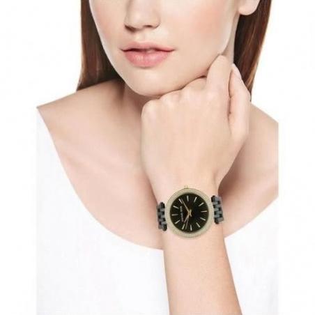 Michael Kors Darci Black Dial Black Steel Strap Watch for Women - MK3322
