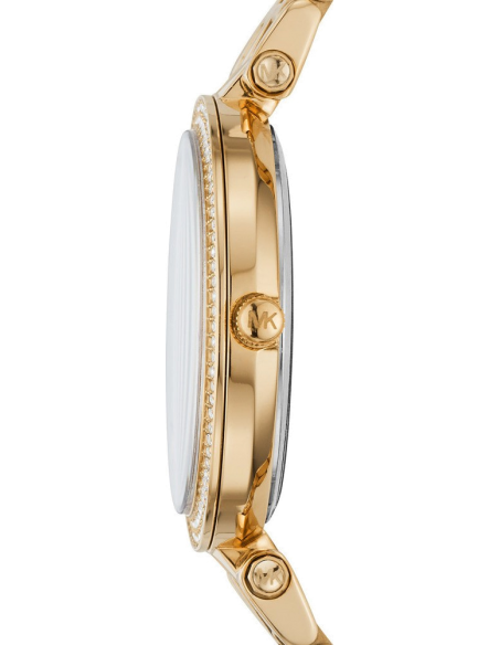 Michael Kors Darci Amber Dial Gold Steel Strap Watch for Women - MK3408
