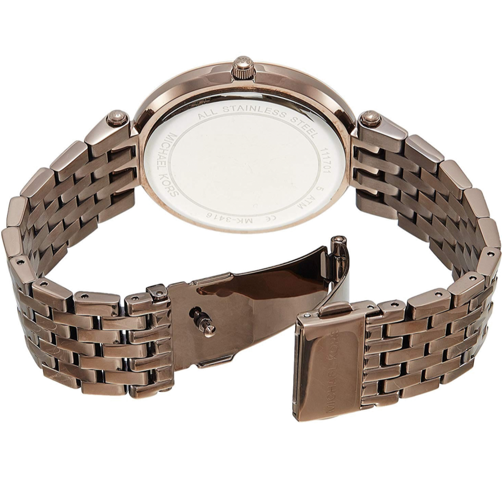 Michael Kors Darci Quartz Brown Dial Brown Steel Strap Watch For Women - MK3416