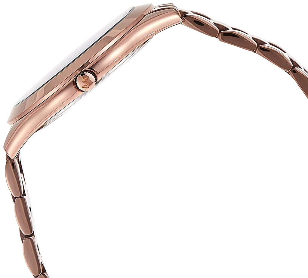 Michael Kors Runway Quartz Brown Dial Brown Steel Strap Watch For Women - MK3418