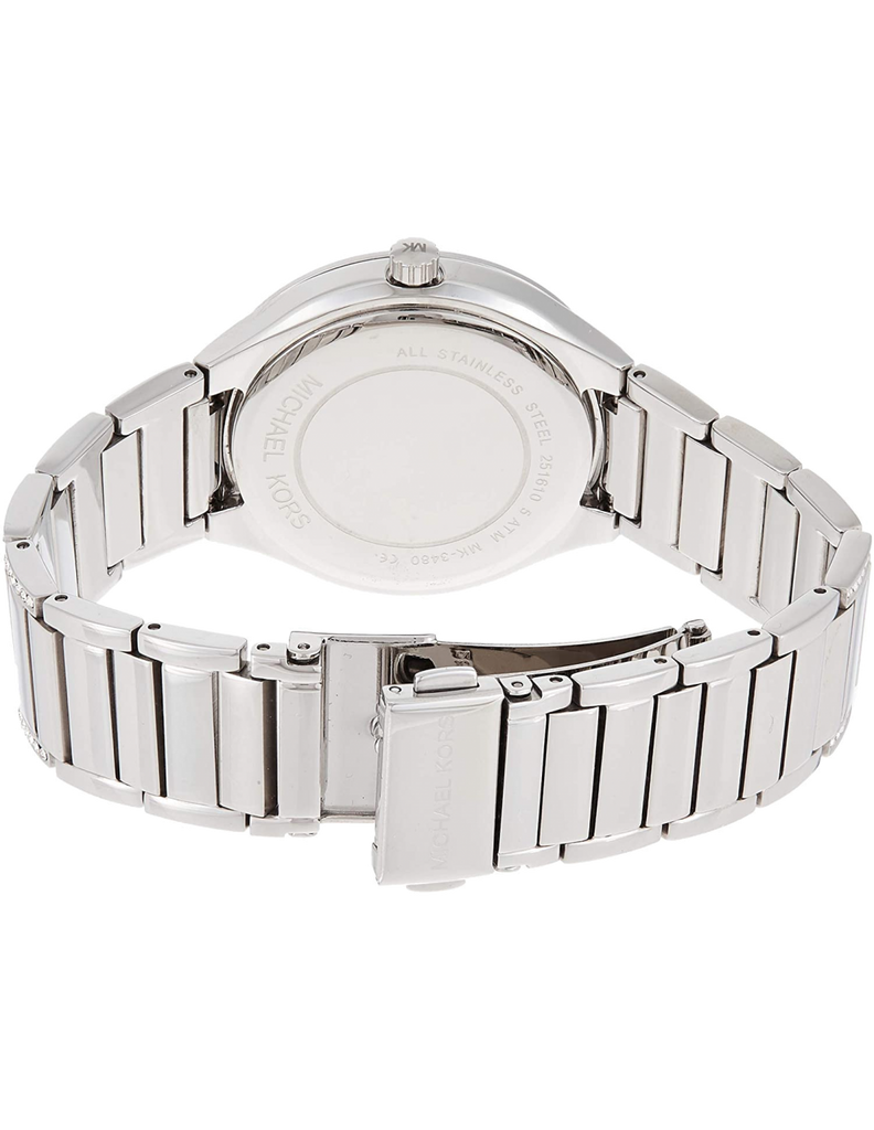 Michael Kors Kerry Mother of Pearl Dial Silver Strap Watch for Women - MK3480