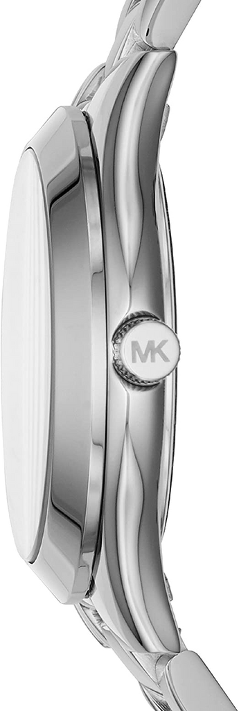 Michael Kors Mini Slim Runway Silver Dial Silver Steel Strap Watch for Women - MK3548