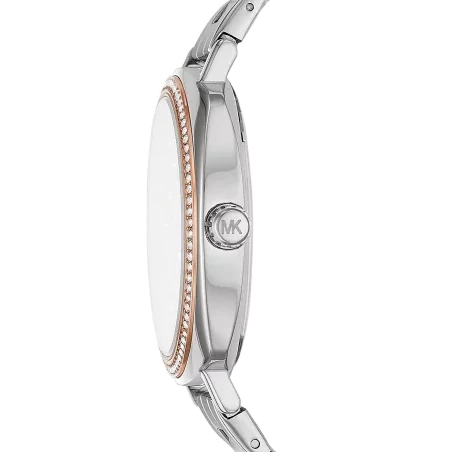Michael Kors Nia Quartz Silver Dial Silver Steel Strap Watch For Women - MK3988