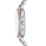 Michael Kors Nia Quartz Silver Dial Silver Steel Strap Watch For Women - MK3988
