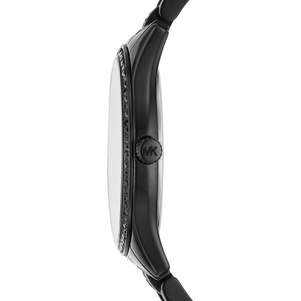 Michael Kors Lauryn Quartz Black Dial Black Steel Strap Watch For Women - MK4337