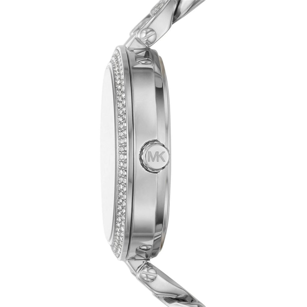 Michael Kors Catelyn Quartz Crystals Silver Dial Silver Steel Strap Watch For Women - MK4675