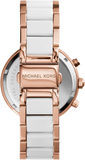 Michael Kors Parker White Dial Two Tone Steel Strap Watch for Women - MK5774