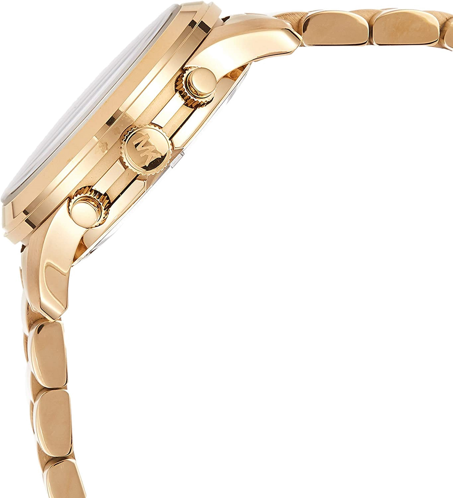 Michael Kors Runway Hunger Stop100 Series Blue Dial Gold Steel Strap Watch for Women - MK5815