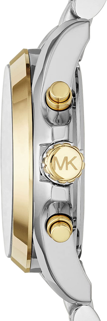 Michael Kors Bradshaw Chronograph Silver Dial Two Tone Steel Strap Watch For Women - MK5855