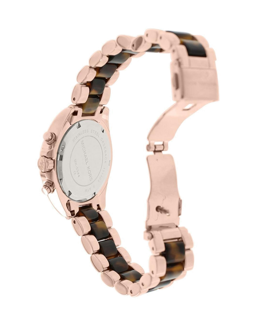 Michael Kors Bradshaw Chronograph Brown Dial Two Tone Steel Strap Watch For Women - MK5944