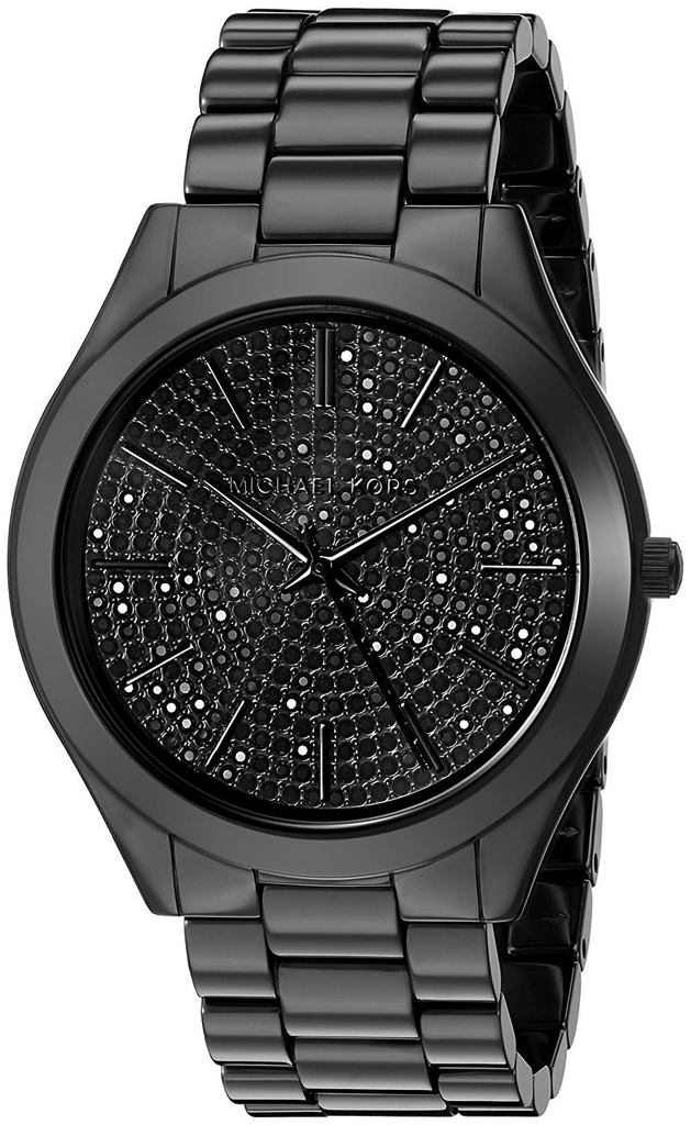 Michael Kors Kinley Silver Dial Black Steel Strap Watch for Women - MK5999