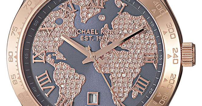 Michael Kors Layton Rose Gold Dial Rose Gold Steel Strap Watch for Women - MK6395