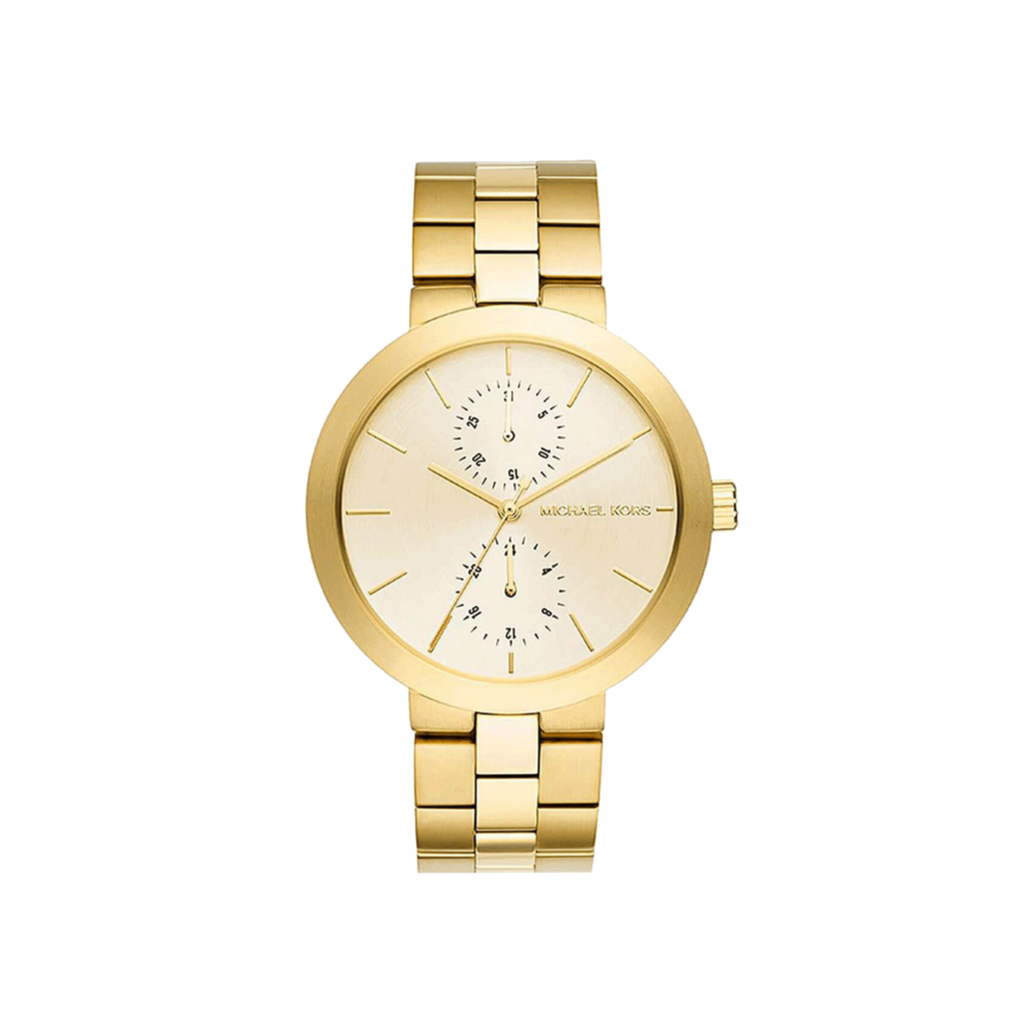 Michael Kors Garner Quartz Gold Dial Gold Steel Strap Watch For Women - MK6408