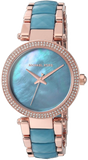 Michael Kors Parker Blue Mother of Pearl Dial Two Tone Steel Strap  Watch for Women - MK6491