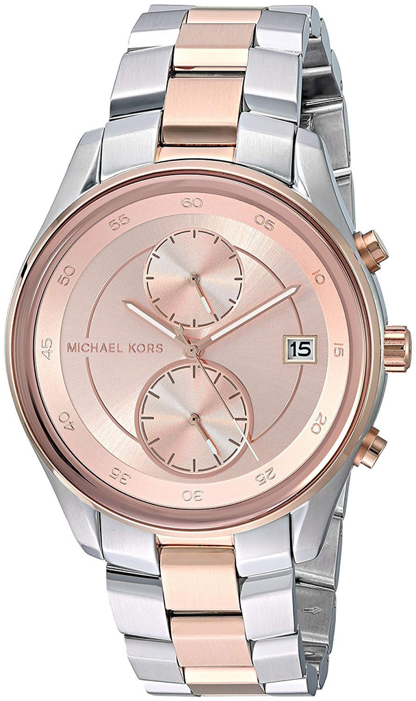 Michael Kors Blair Quartz Analog Rose Gold Dial Two Tone Steel Strap Watch For Women - MK6498