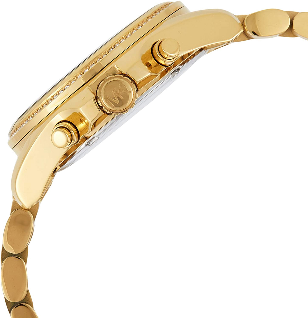 Michael Kors Bradshaw Quartz Gold Dial Gold Steel Strap Watch For Women - MK6538