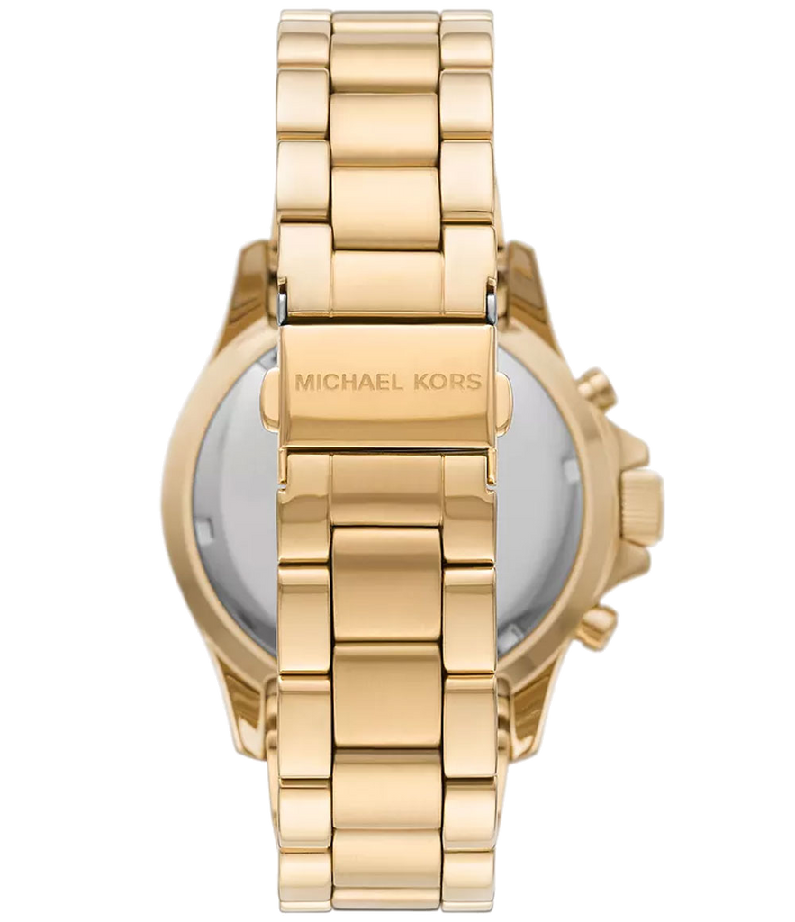 Michael Kors Everest Chronograph Gold Dial Gold Steel Strap Watch For Women - MK7210