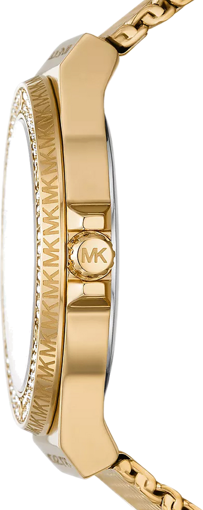 Michael Kors Lennox Three-Hand Gold Dial Gold Mesh Bracelet Watch For Women - MK7335