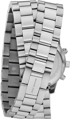 Michael Kors Runway Chronograph Analog Silver Dial Silver Steel Strap Watch for Women - MK7454
