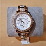 Michael Kors Tibby Chronograph White Dial Rose Gold Steel Strap Watch For Men - MK7293