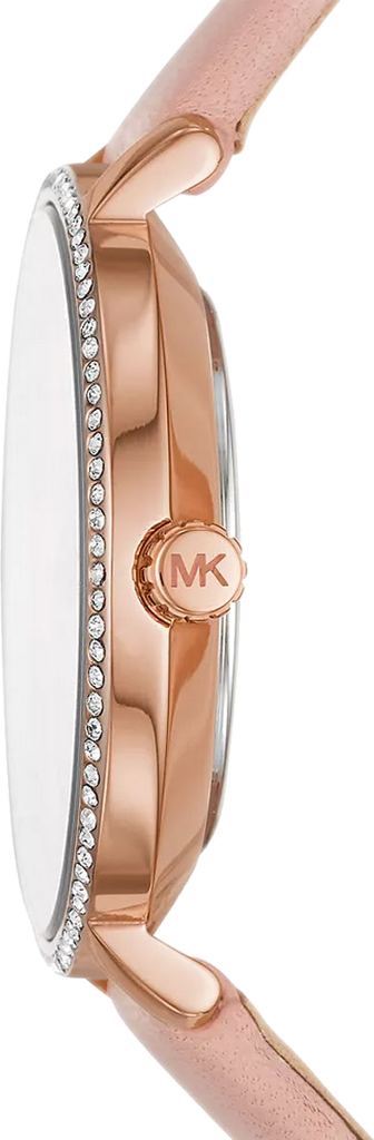 Michael Kors Pyper Analog White Dial Pink Leather Strap Watch For Women - MK2803