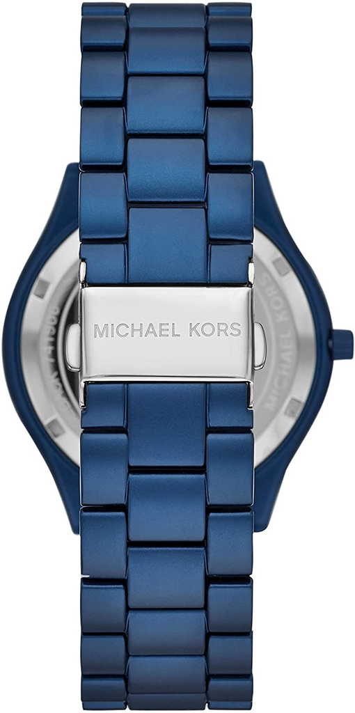 Michael Kors Slim Runway Quartz Blue Dial Blue Steel Strap Watch For Women - MK4503