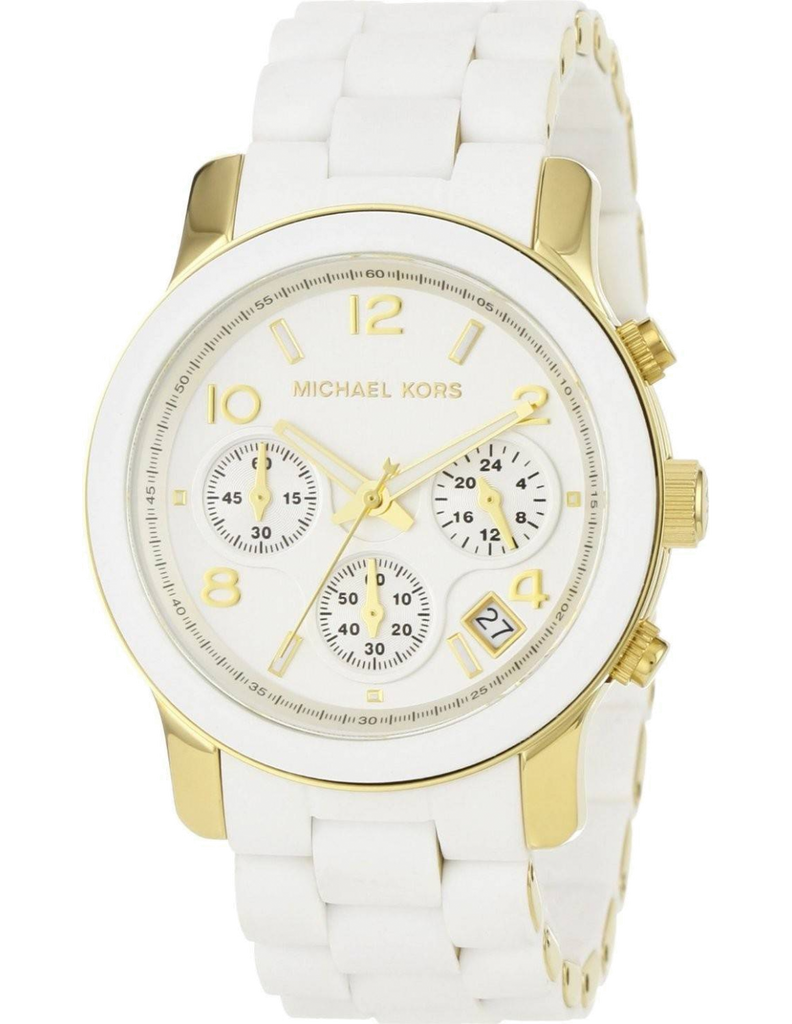 Michael Kors Runway White Dial White Steel Strap Watch for Women - MK5145