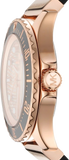 Michael Kors Everest Analog Rose Gold Dial Black Silicone Strap Watch For Women - MK7358