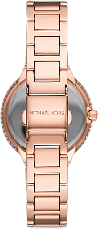 Michael Kors Taryn Quartz White Dial Rose Gold Steel Strap Watch For Women - MK4460