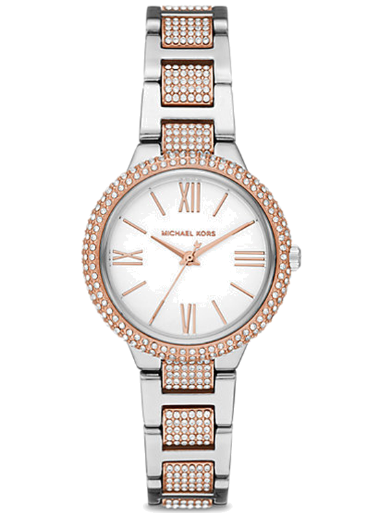 Michael Kors Taryn Quartz White Dial Two Tone Steel Strap Watch For Women - MK4461