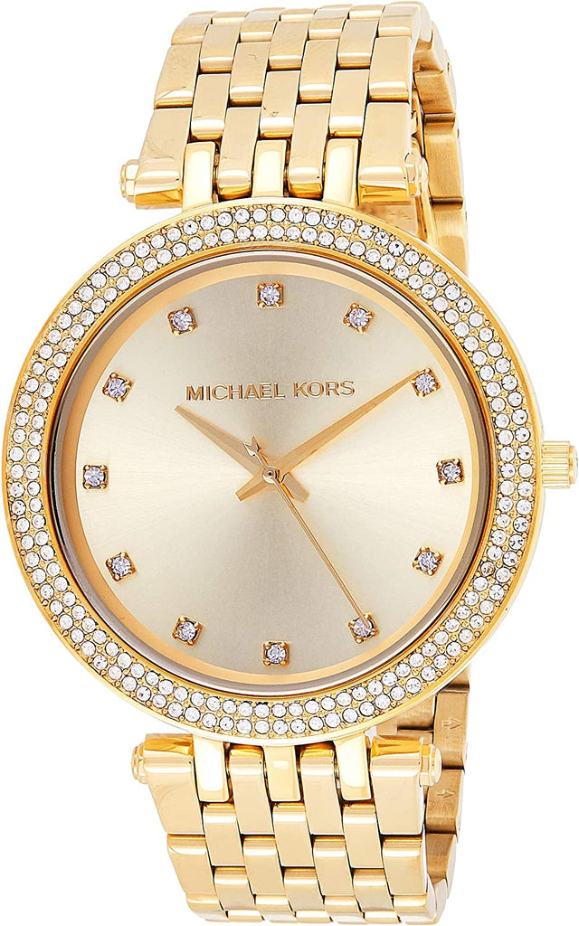 Michael Kors Darci White Dial Gold Steel Strap Watch for Women - MK3727