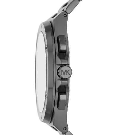 Michael Kors Lennox Chronograph Quartz Grey Dial Grey Steel Strap Watch For Men - MK9102