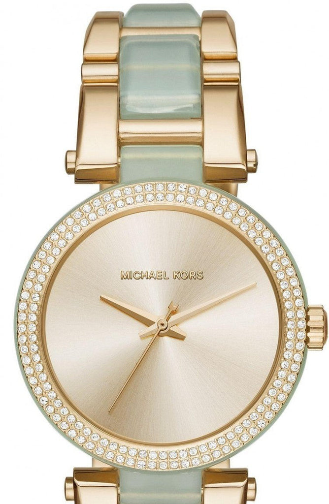 Michael Kors Delray Rose Gold Dial Two Tone Steel Strap Watch for Women - MK4317