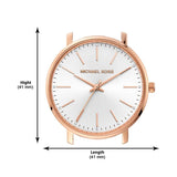 Michael Kors Pyper Quartz White Dial Pink Leather Strap Watch For Women - MK2859