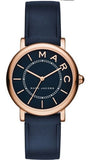 Marc Jacobs Roxy Navy Blue Dial Navy Blue Leather Strap Watch for Women - MJ1539