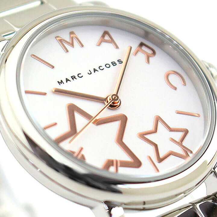 Marc Jacobs Classic White Dial Silver Steel Strap Watch for Women - MJ3591