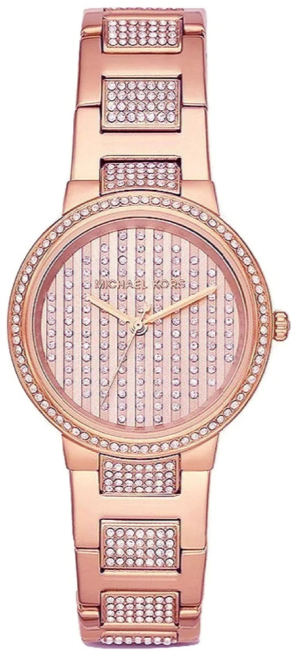 Michael Kors Gabbi Rose Gold Dial Rose Gold Steel Strap Watch For Women - MK3986