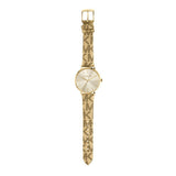 Michael Kors Addyson Quartz Gold Dial Gold Leather Strap Watch for Women - MK2952
