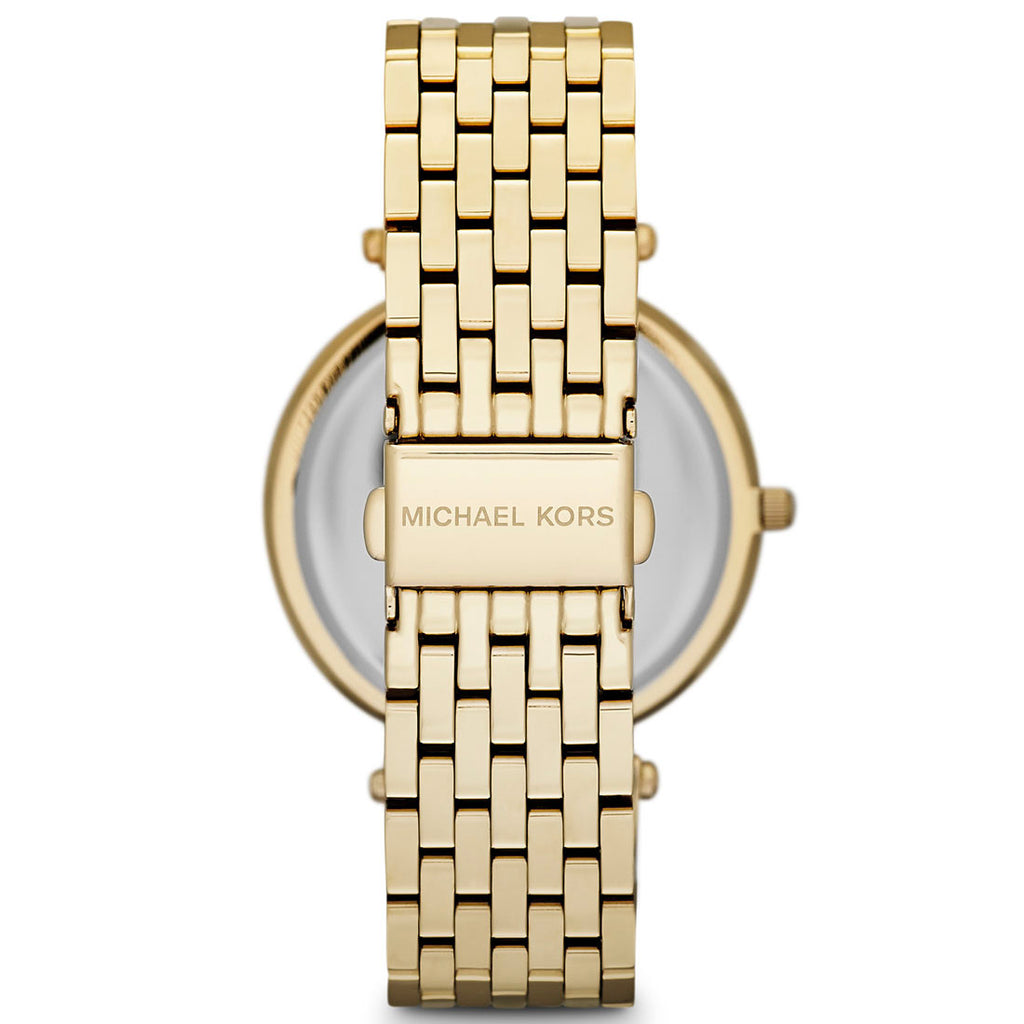Michael Kors Darci Blue Dial Gold Steel Strap Watch for Women - MK3406