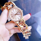 Michael Kors Nini Quartz Crystals Rose Gold Dial Rose Go Watch For Women - MK3236